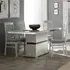 Angelo 6-Seater Pedestal Dining Table - Grey, Marble