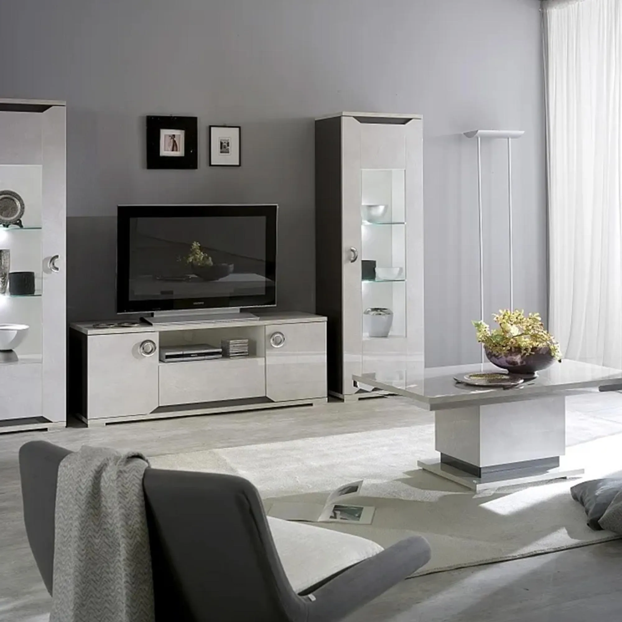 Angelo Coffee Table - Grey, Marble