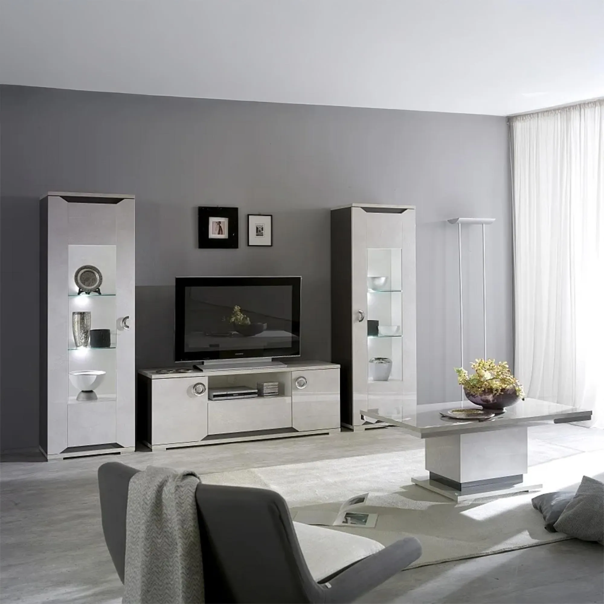 Angelo Coffee Table - Grey, Marble