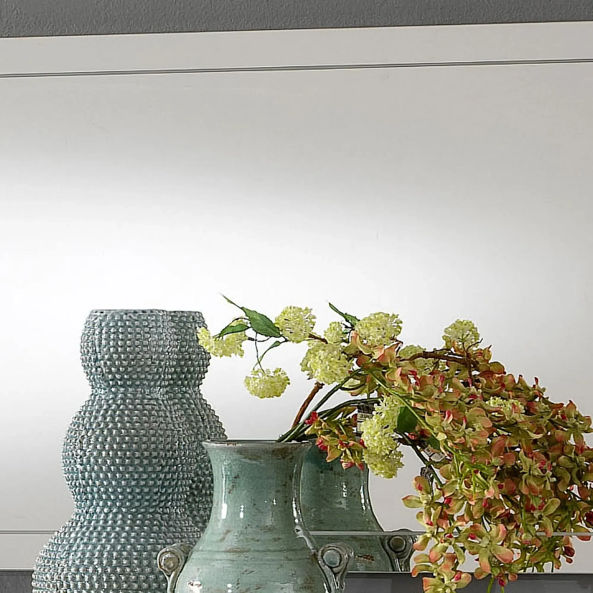 Angelo Rectangular Wall Mirror - Grey, Marble