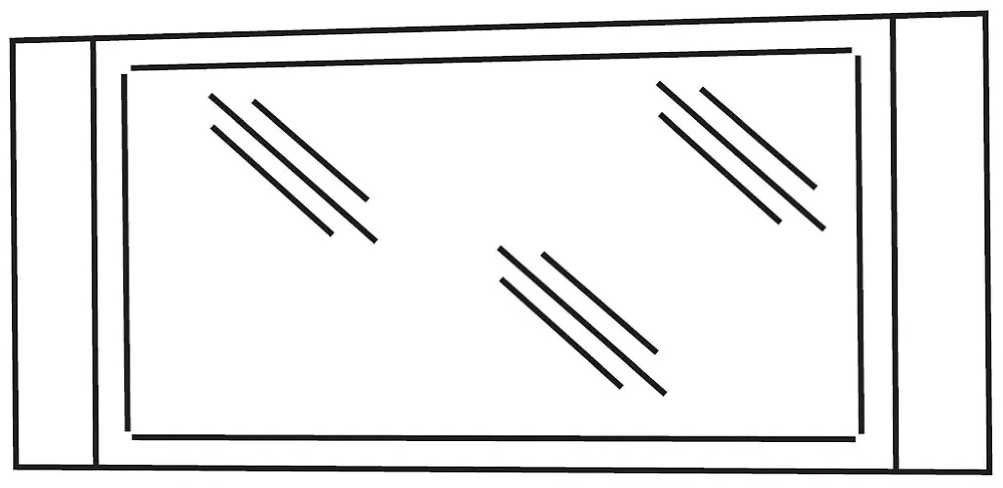 Angelo Rectangular Wall Mirror - Grey, Marble