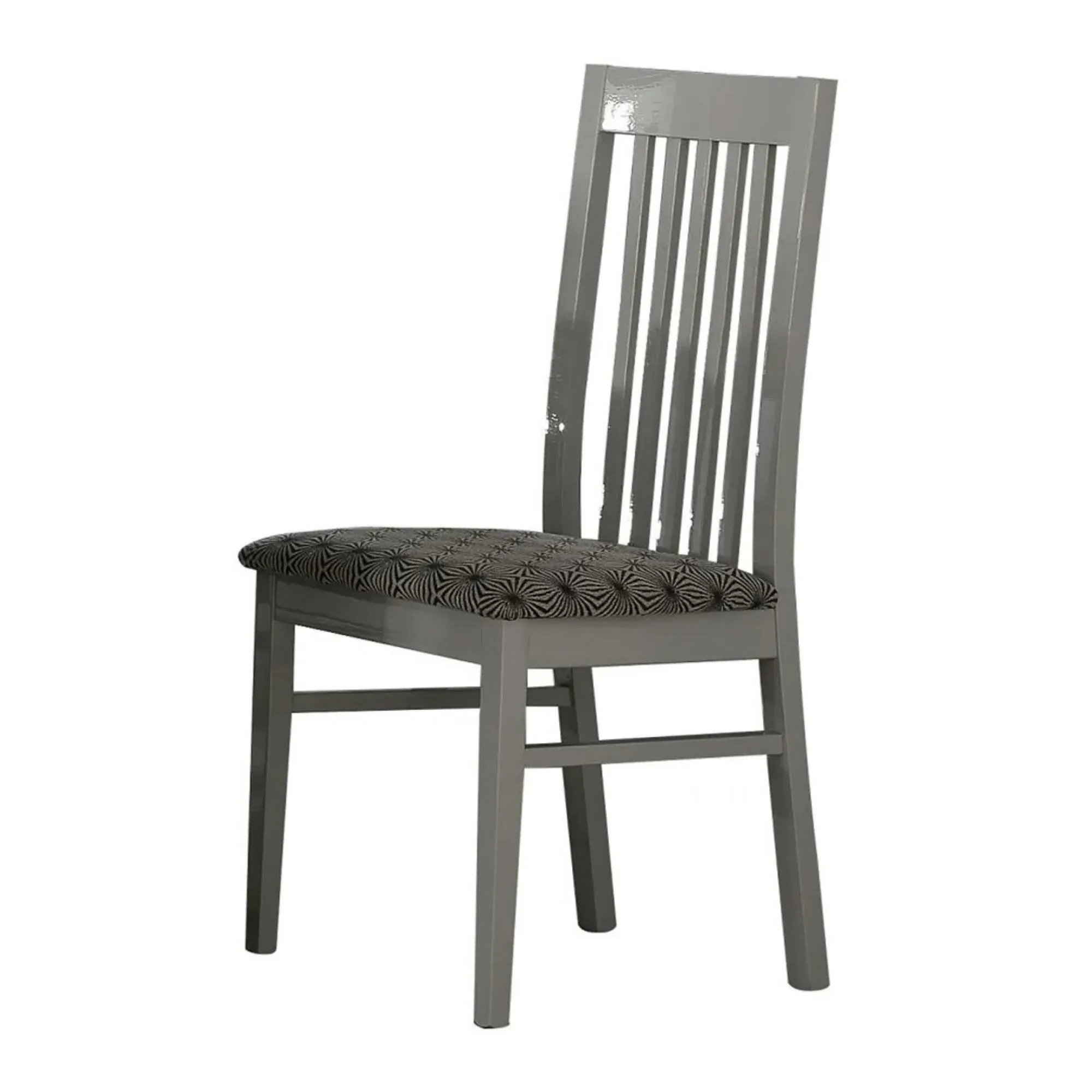 Angelo Slatted Back Dining Chair - Dark Grey