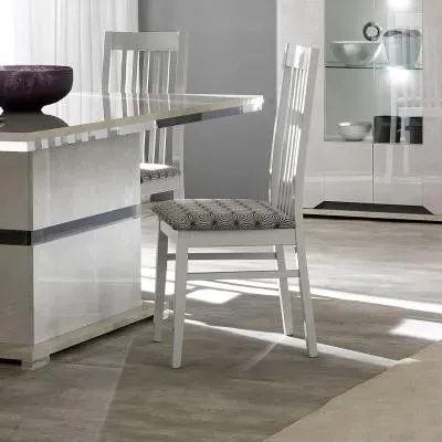 Angelo Slatted Back Dining Chair - Dark Grey image