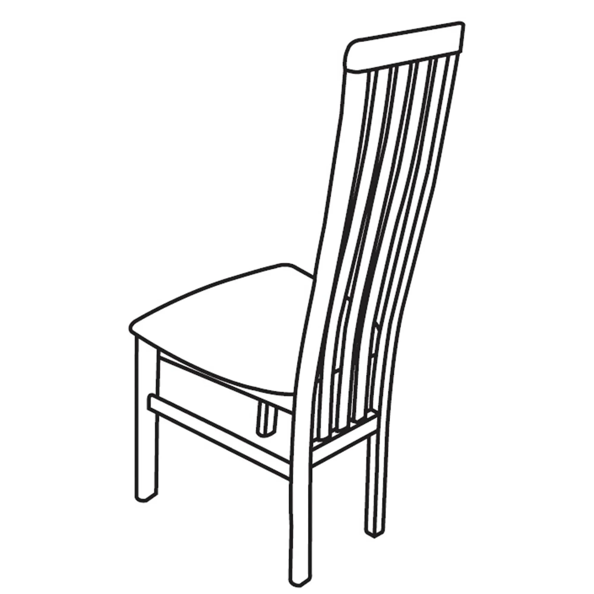 Angelo Slatted Back Dining Chair - Grey