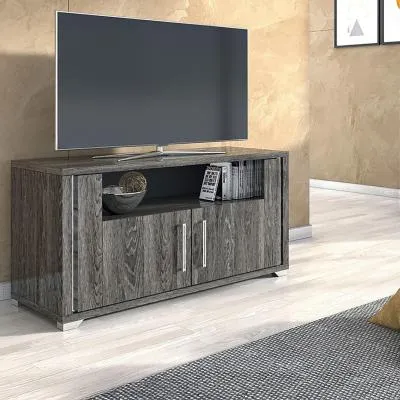 Augusta 105cm TV Unit - Anthracite, Oak Effect