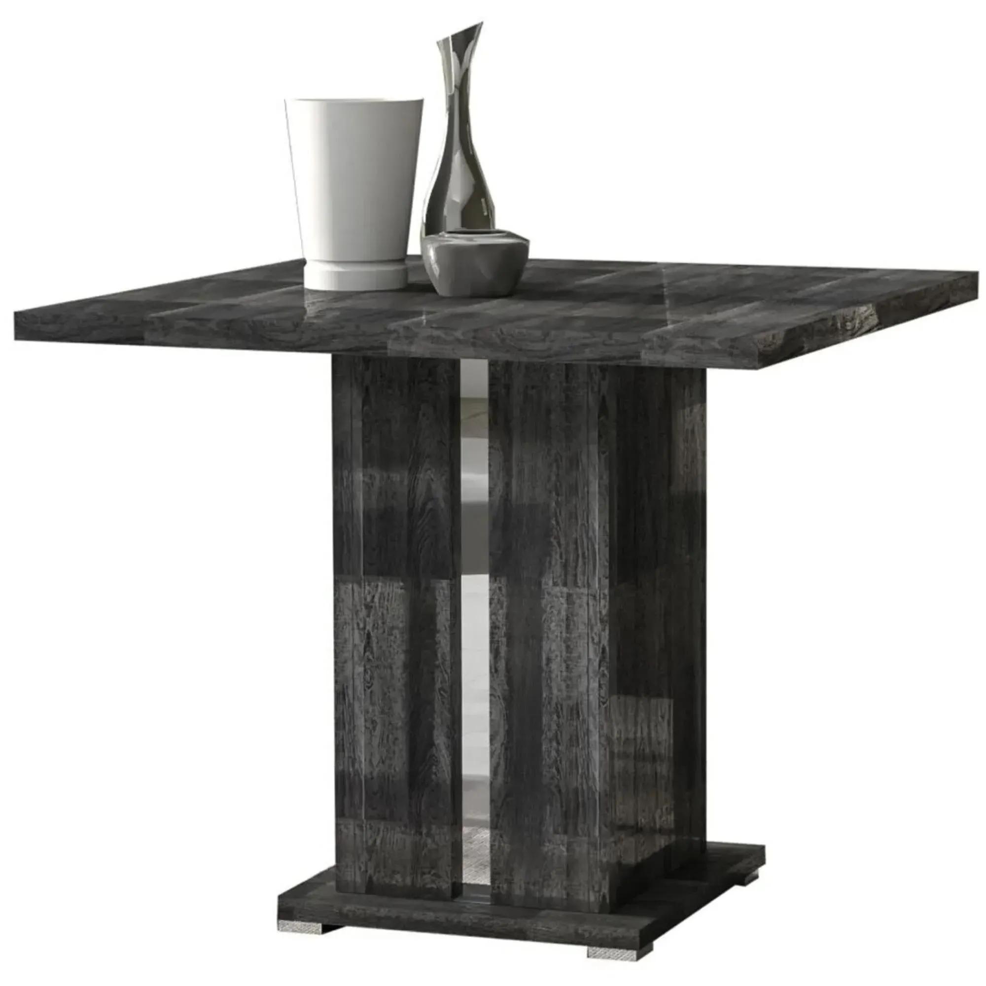 Augusta 2-Seater Square Pedestal Dining Table - Grey Oak