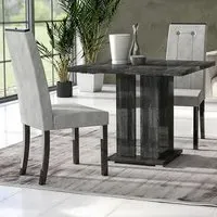 Augusta 2-Seater Square Pedestal Dining Table - Grey Oak