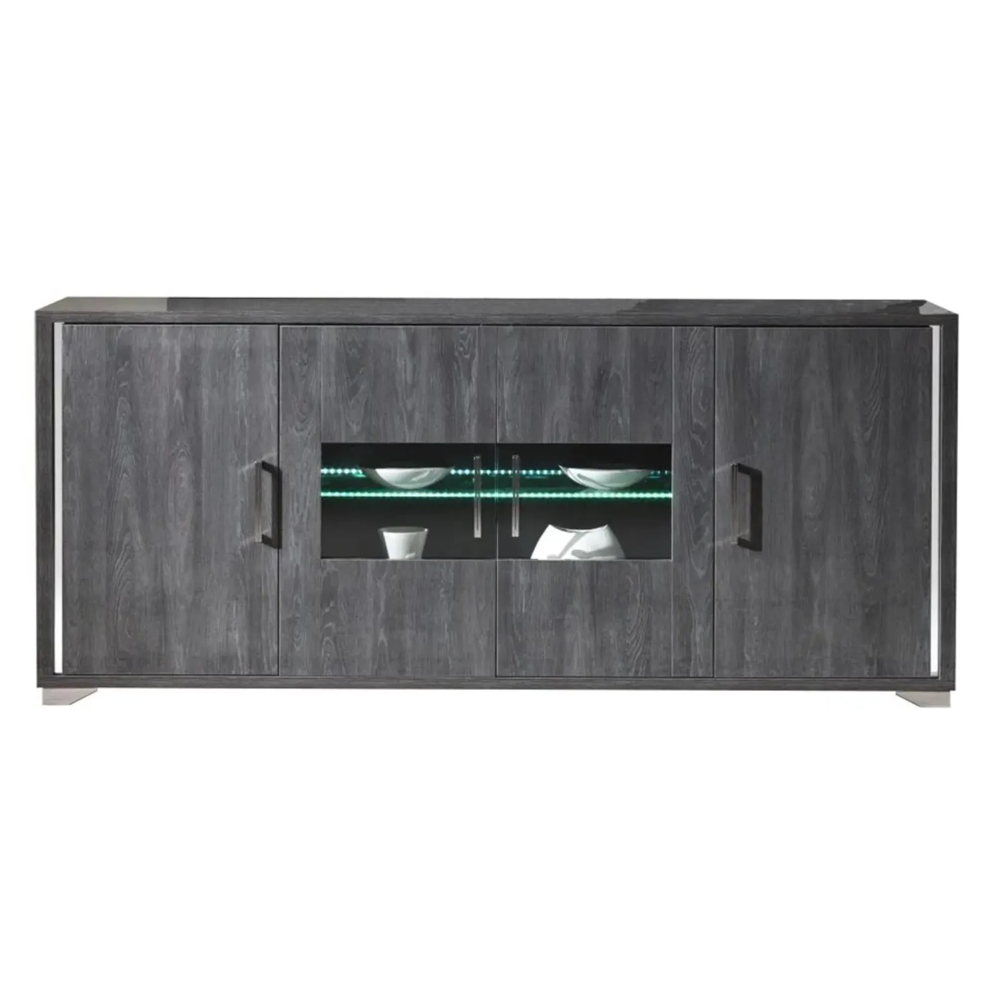 Augusta 4 Door Sideboard - Anthracite Oak