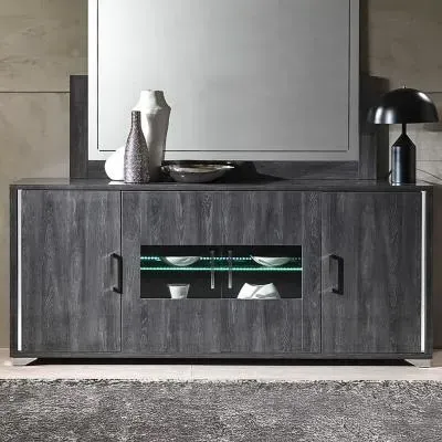 Augusta 4 Door Sideboard - Anthracite Oak