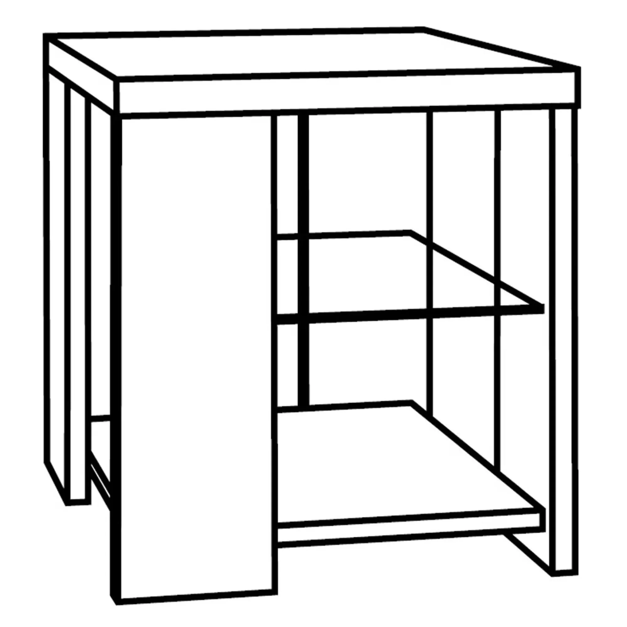 Augusta Italian Lamp Table - Grey, Oak Effect