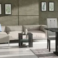 Augusta Italian Lamp Table - Grey, Oak Effect