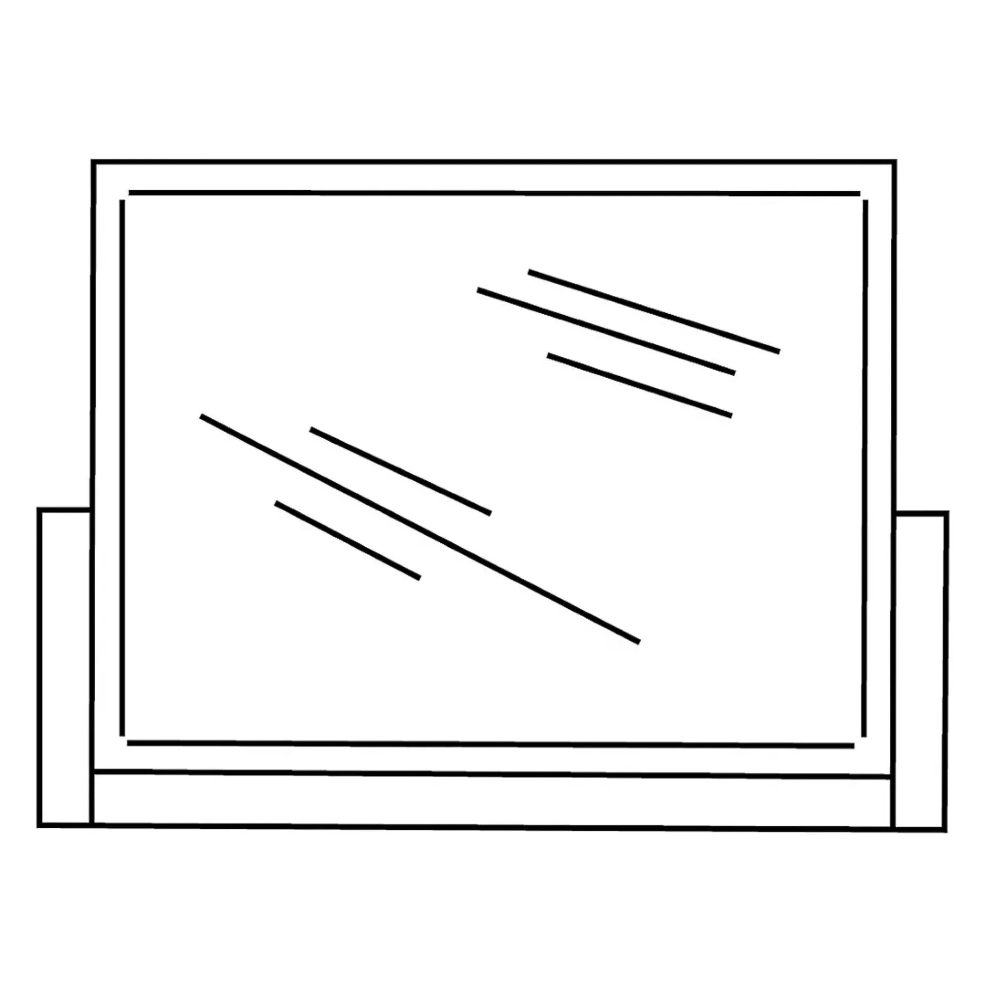 Augusta Large Wall Mirror - Grey, Oak Effect