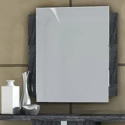 Augusta Wall Mirror - Grey, Oak Effect image
