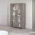 Bagni 2 Door Display Cabinet with LED - Dark Grey Oak