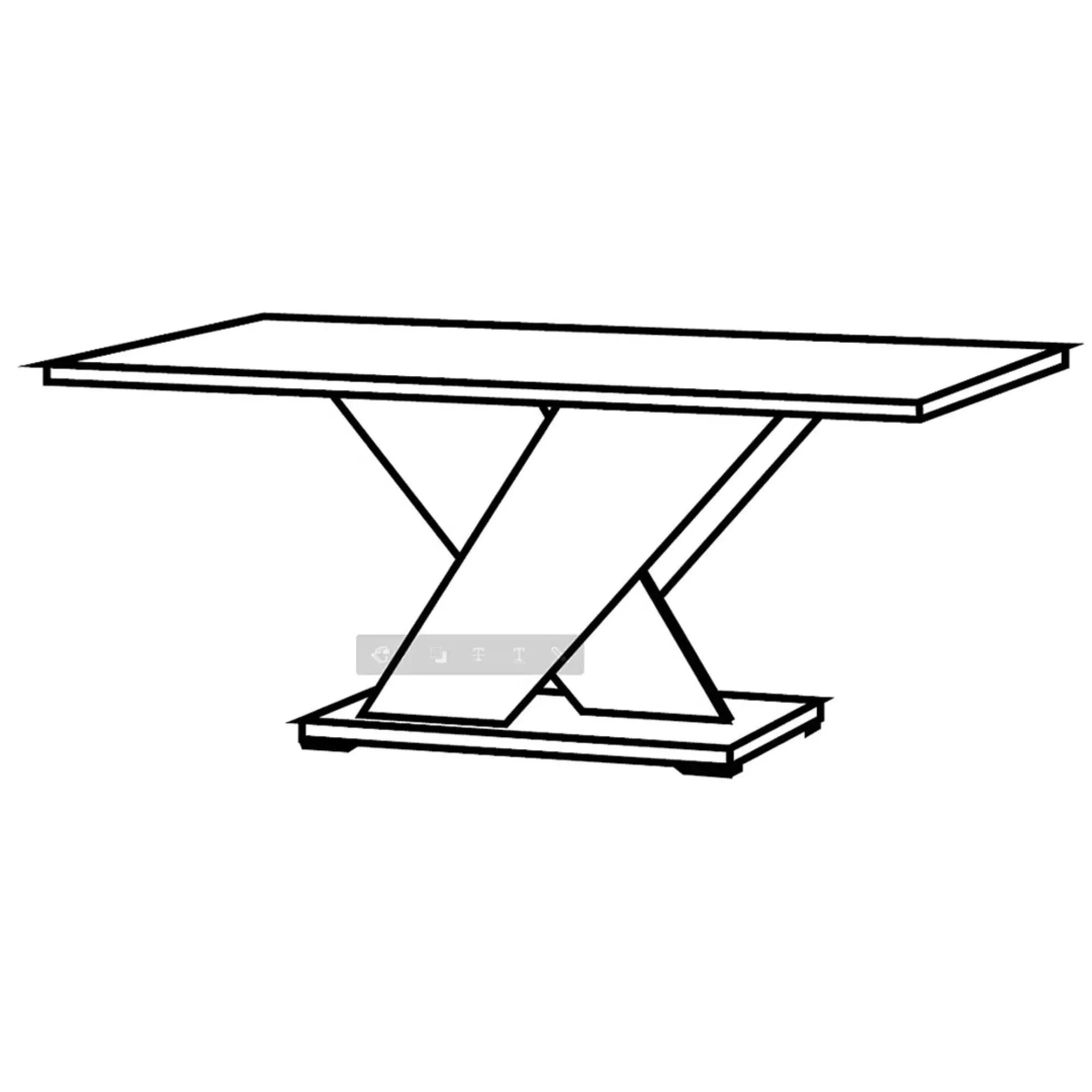 Bagni Coffee Table - Dark Grey Oak, Walnut