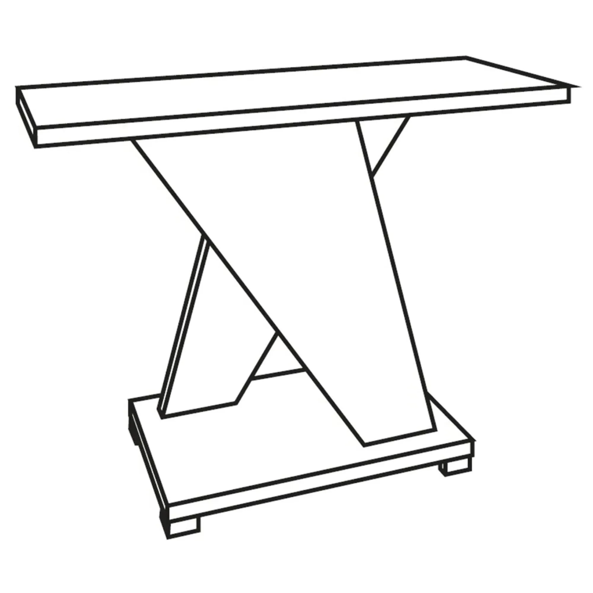 Bagni Console Table - Dark Grey Oak, Walnut