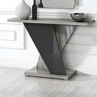 Bagni Console Table - Dark Grey Oak, Walnut