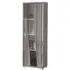 Bagni Italian 1 Door Cabinet LHF with LED Light - Dark Grey Oak