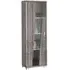 Bagni Italian 1 Door Cabinet RHF with LED Light - Dark Grey Oak