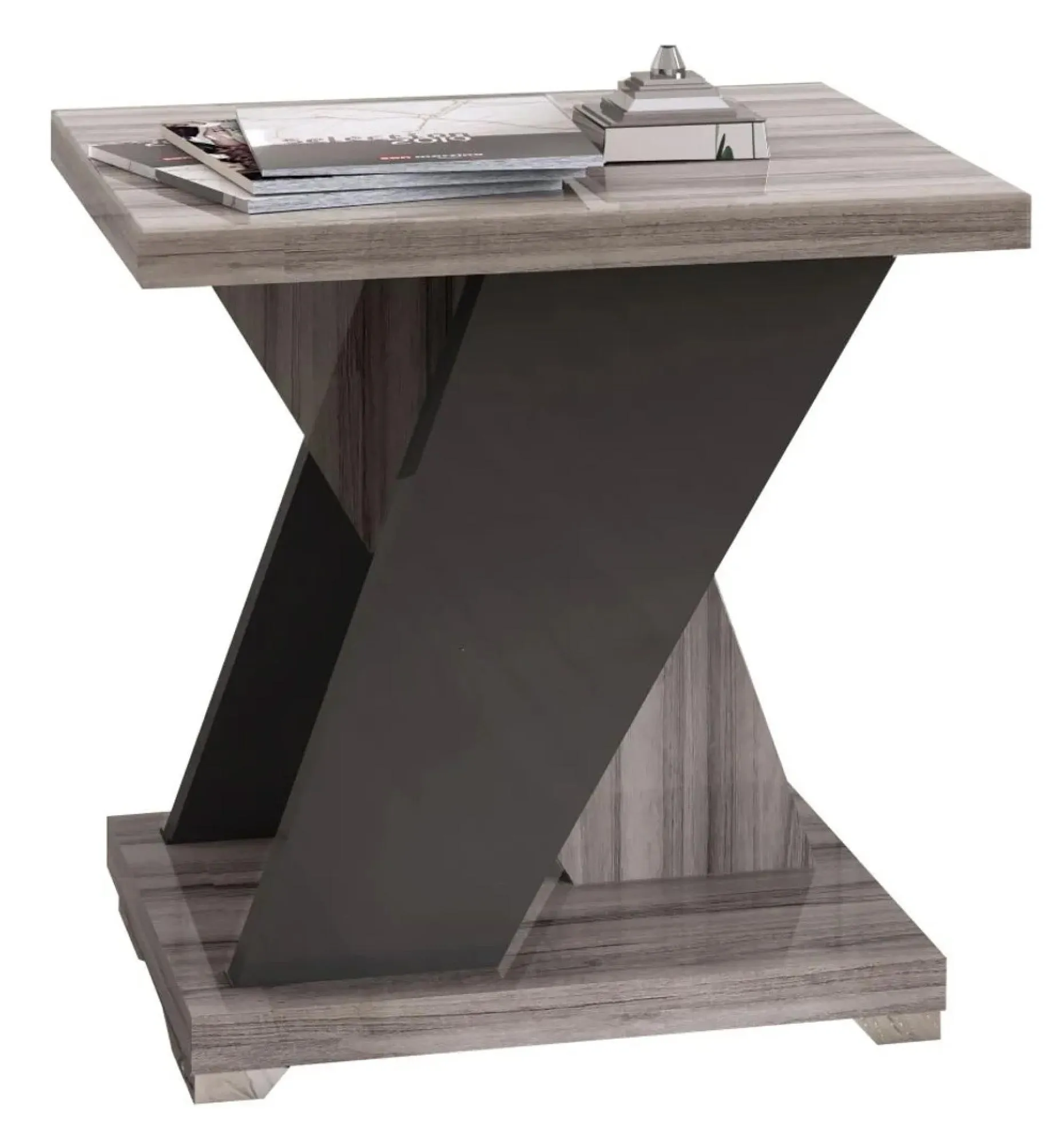 Bagni Lamp Table - Dark Grey Oak, Walnut