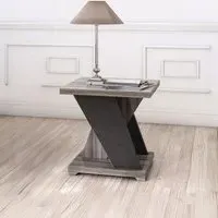 Bagni Lamp Table - Dark Grey Oak, Walnut