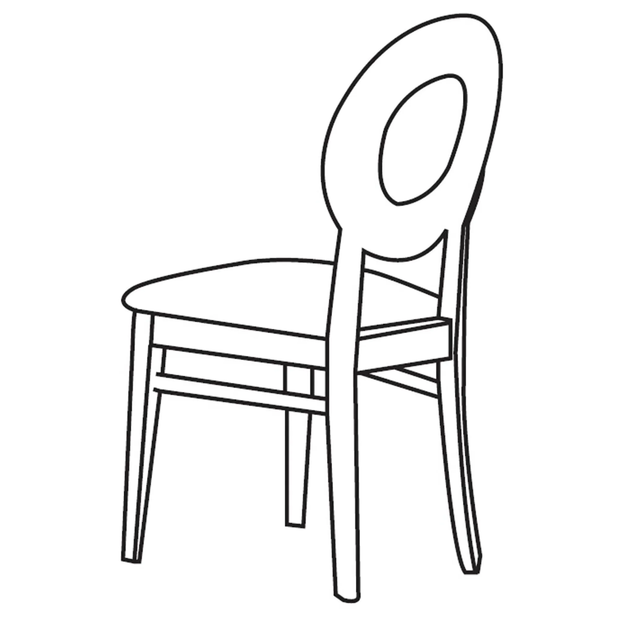 Bagni Oval Back Dining Chair - Wood