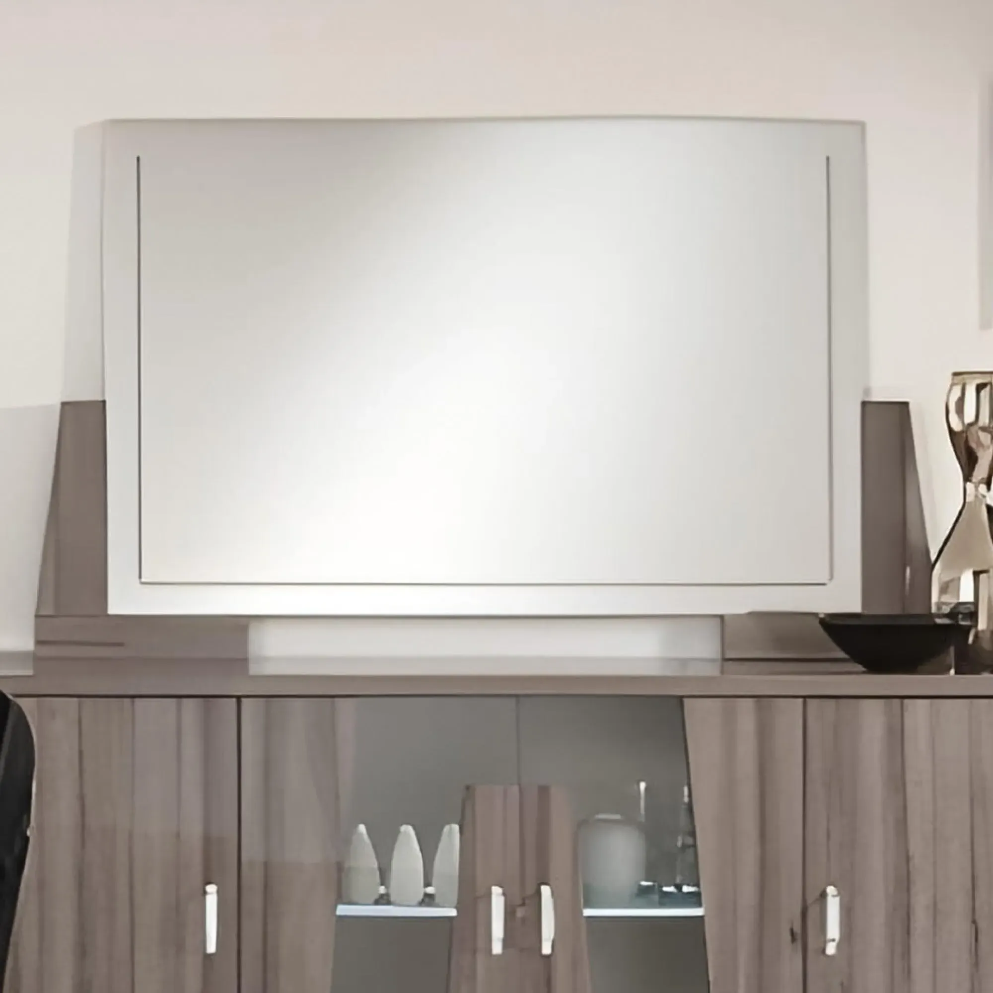 Bagni Rectangular Wall Mirror - Dark Grey Oak