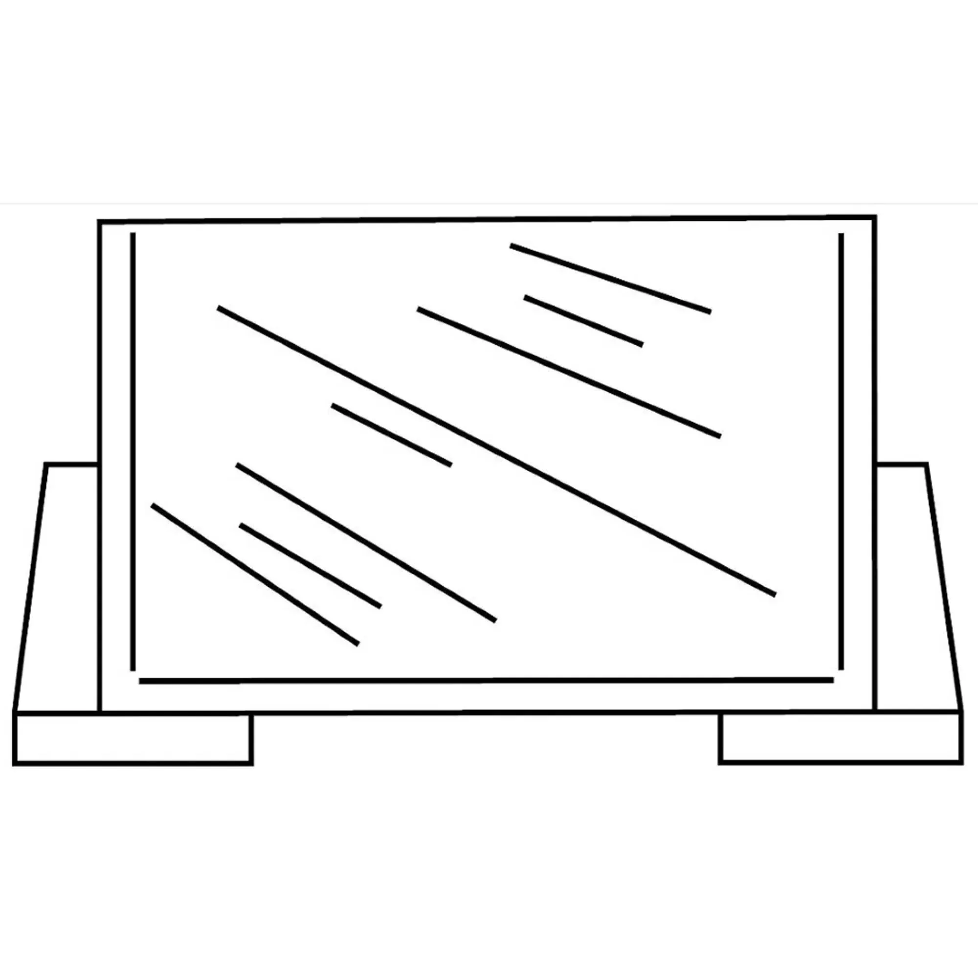 Bagni Rectangular Wall Mirror - Dark Grey Oak