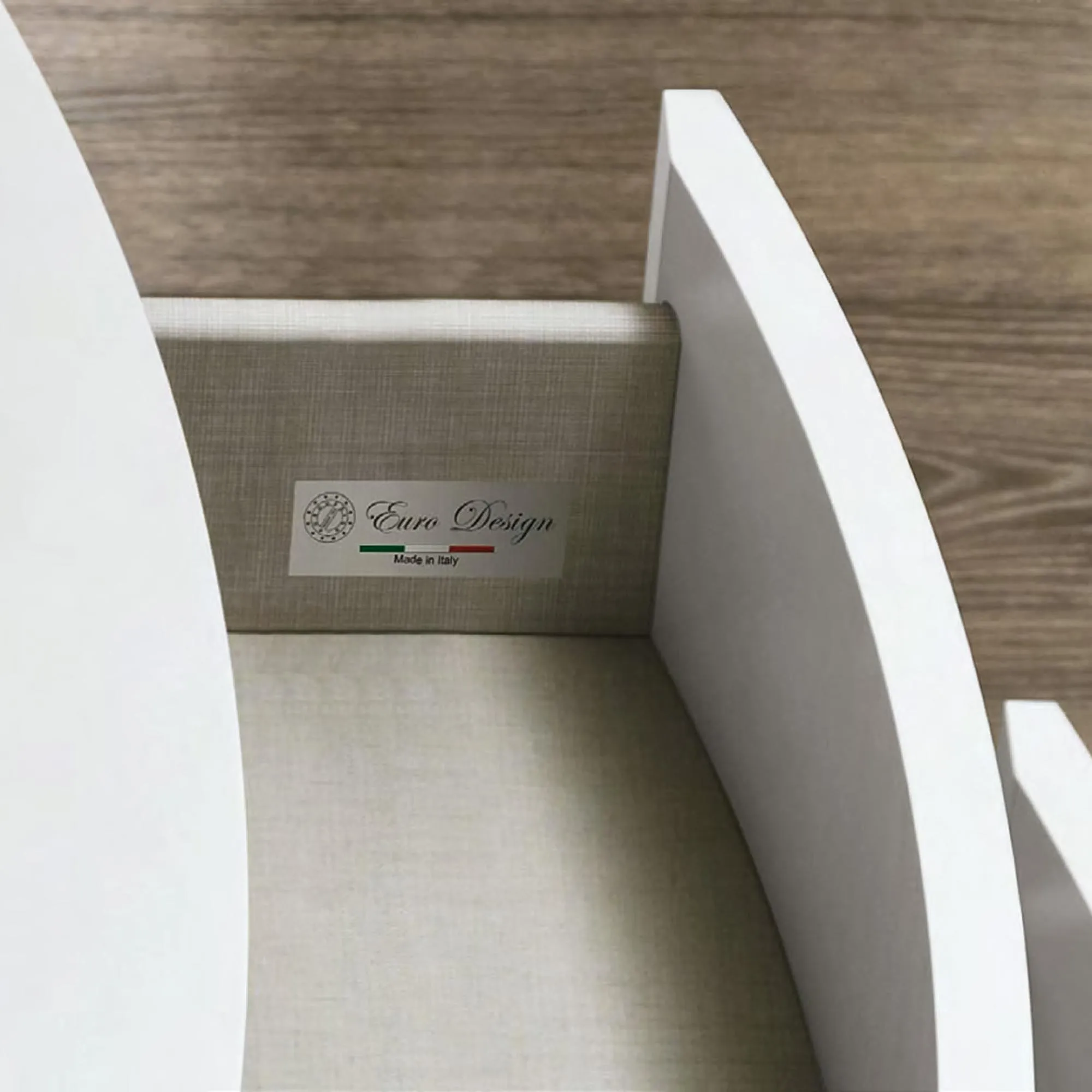 Betty Italian 2 Drawer Bedside Cabinet - White, High Gloss