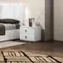 Betty Italian 2 Drawer Bedside Cabinet - White, High Gloss