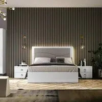 Betty Italian Bed - White, High Gloss