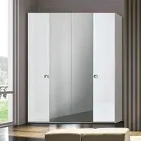 Betty Italian Wardrobe - White, High Gloss
