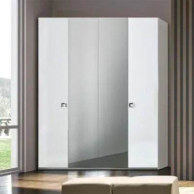 Betty Italian Wardrobe - White, High Gloss image