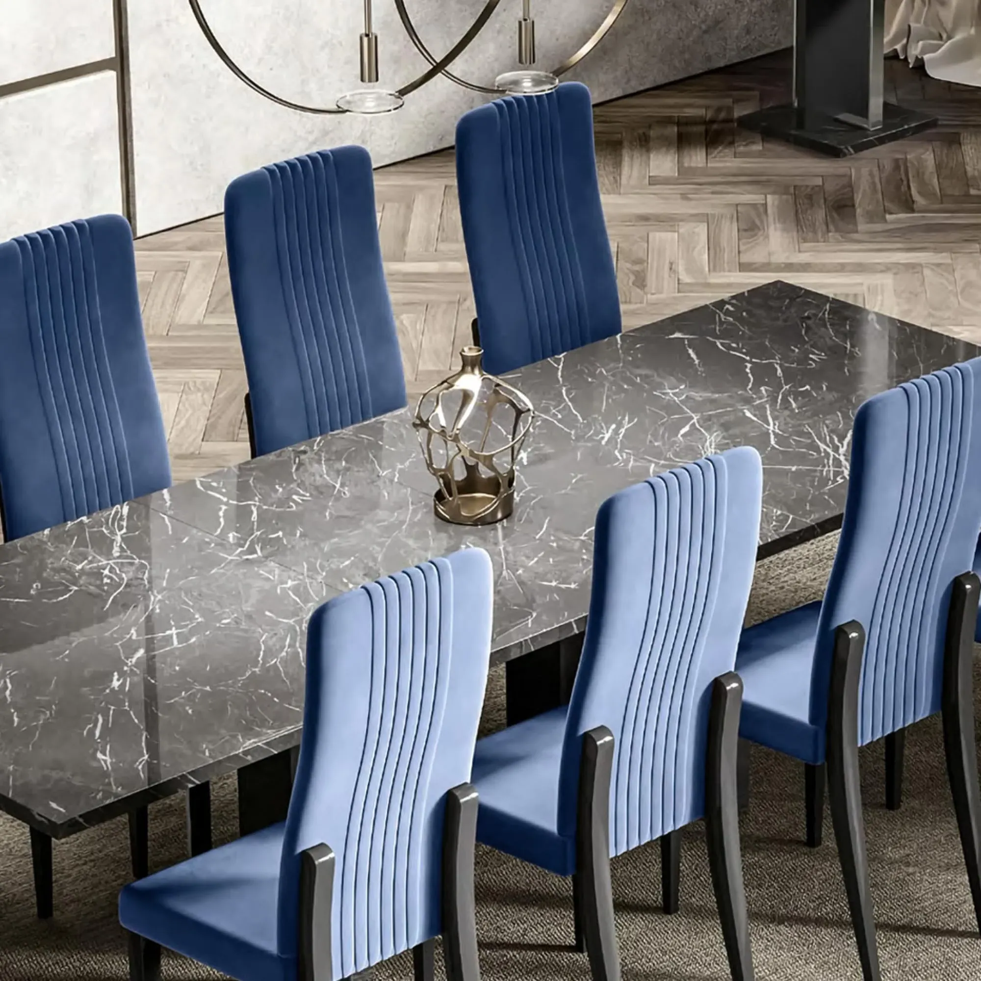 Carvelle 8-10 Seater Extending Dining Table - Grey