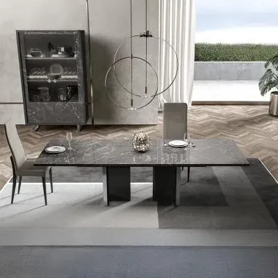 Carvelle 8-10 Seater Extending Dining Table - Grey image