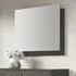 Carvelle Night Rectangular Wall Mirror - Glossy Grey, Particle Board