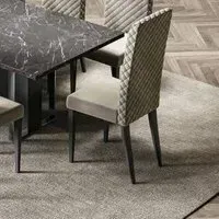 Carvelle Quilted Dining Chair - Grey, Velvet