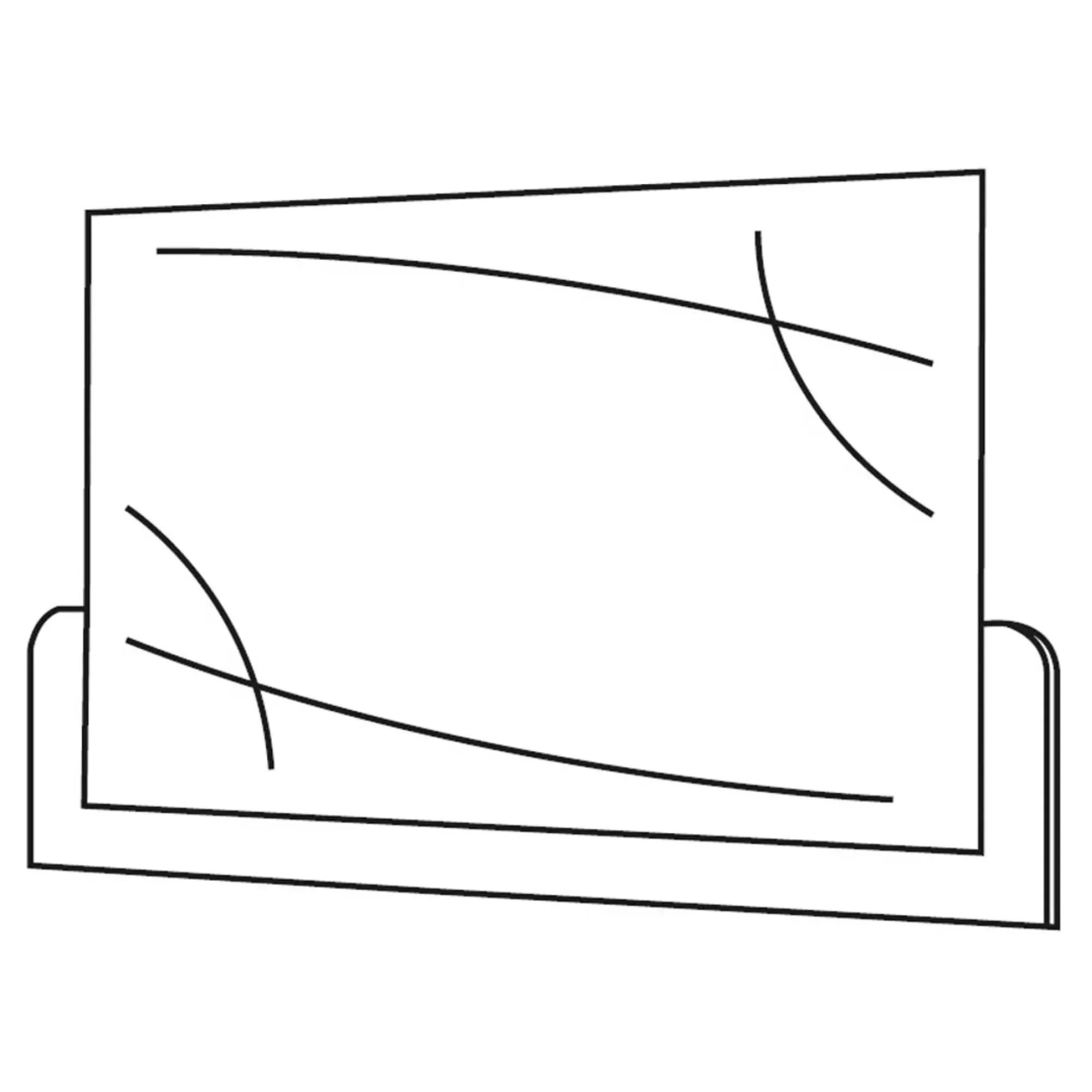 Enna Rectangular Wall Mirror - Black Lacquered