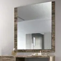 Laura Oak Grain Effect Wall Mirror - Grey