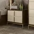 Meridian 2 Drawer Bedside Cabinet - Cream, Walnut