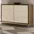 Meridian 3 Drawer Chest - Cream, Walnut