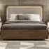 Meridian Italian Fabric Headboard Bed - Brown