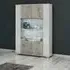 Messina 2 Door Display Cabinet with LED - White, Particle Wood