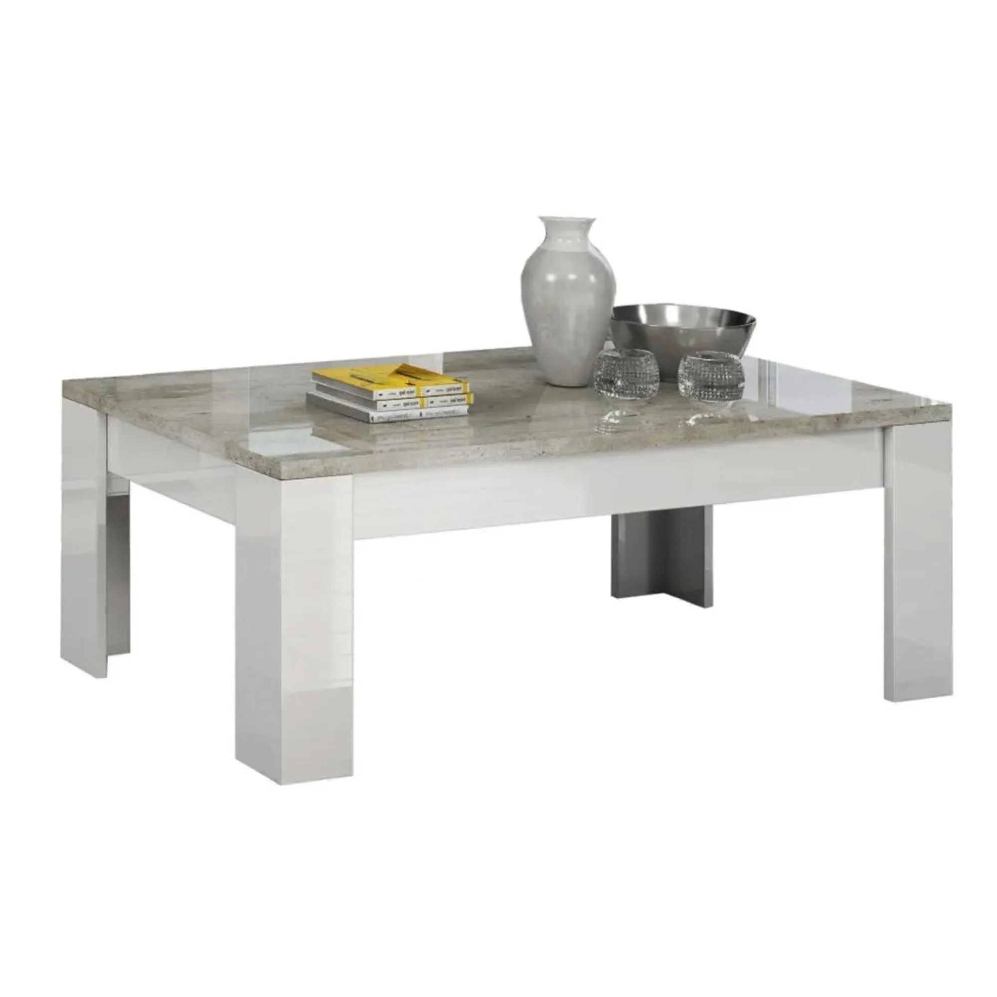 Messina Coffee Table - White and Grey, Particle Wood