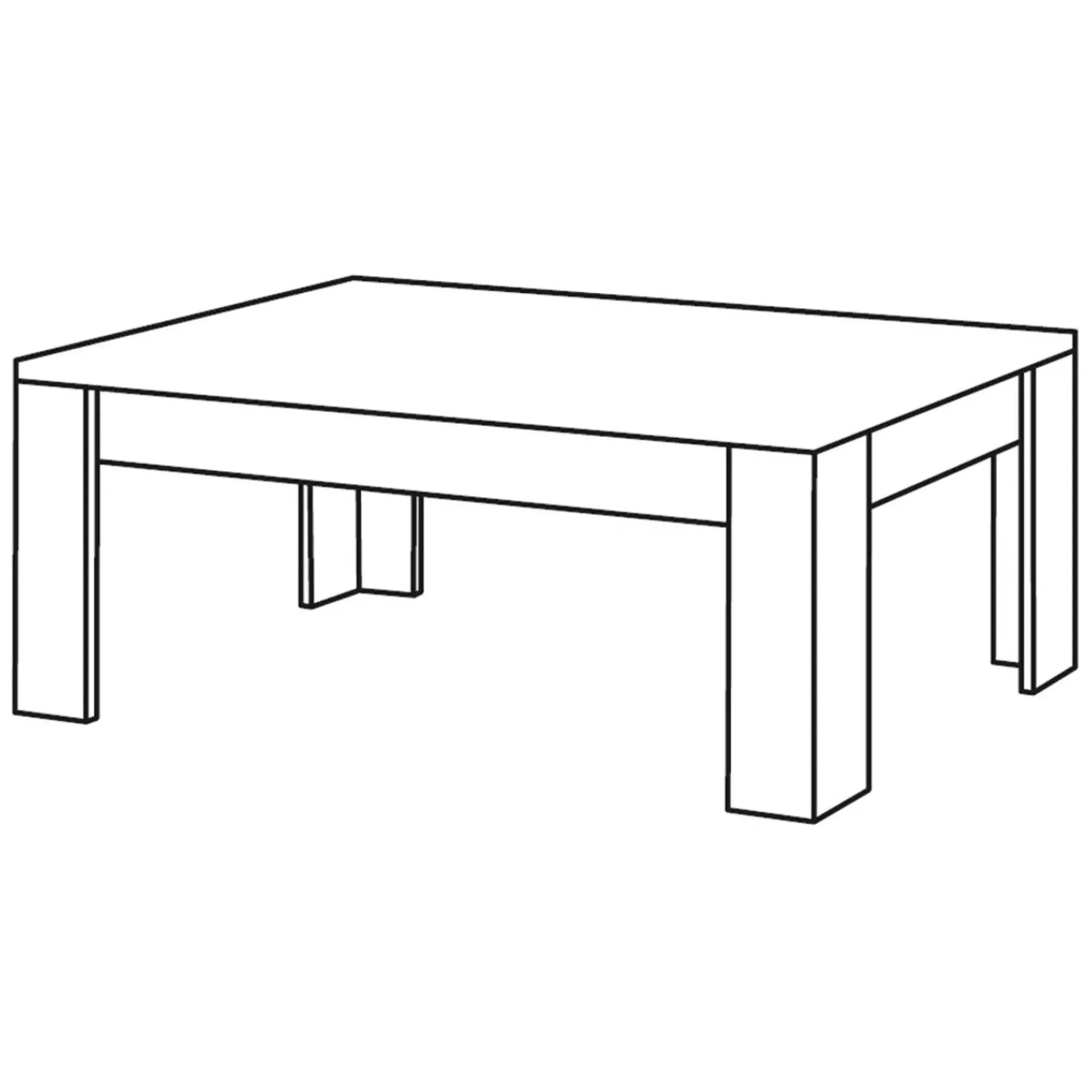 Messina Coffee Table - White and Grey, Particle Wood