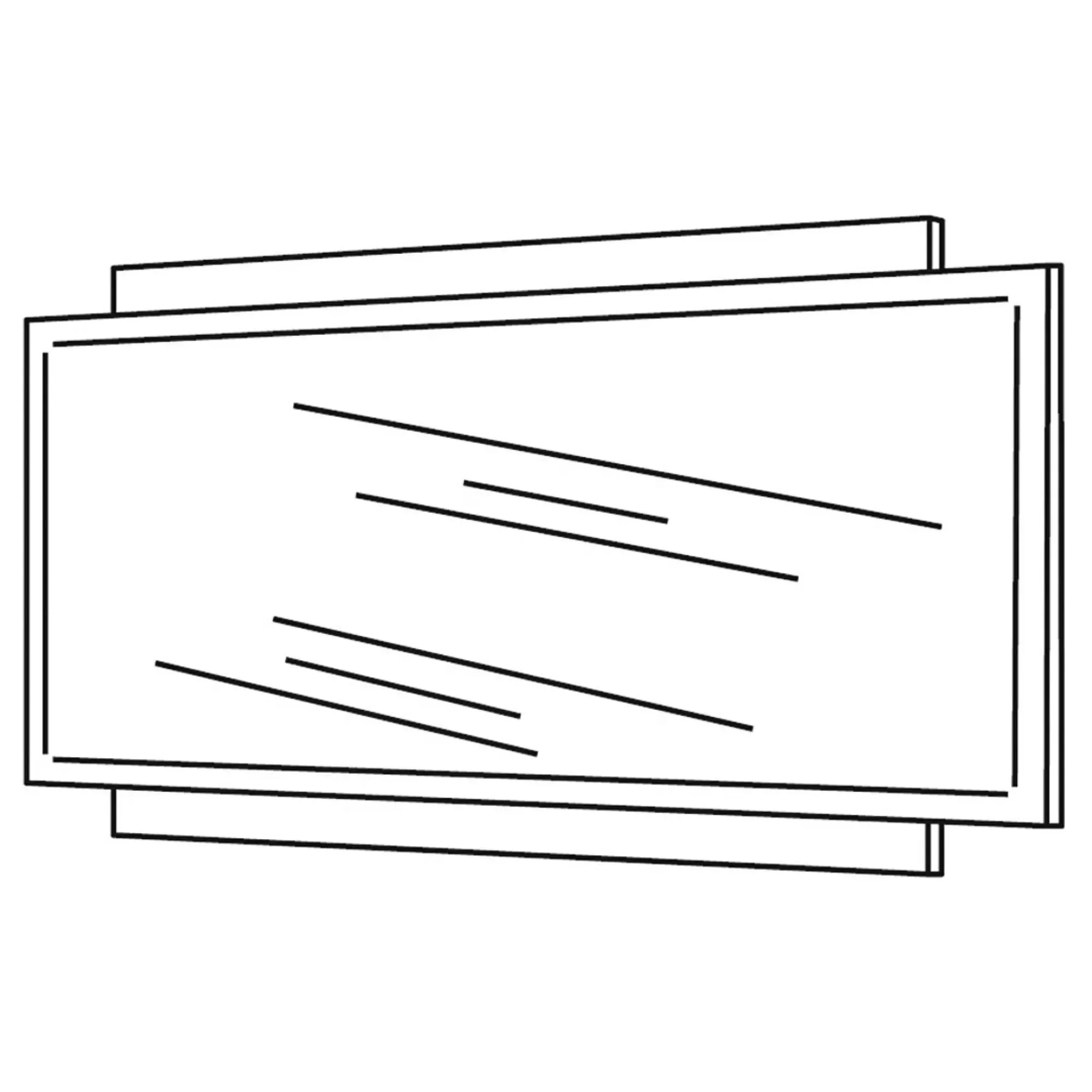 Messina Rectangular Wall Mirror - White Lacquered