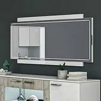 Messina Rectangular Wall Mirror - White Lacquered