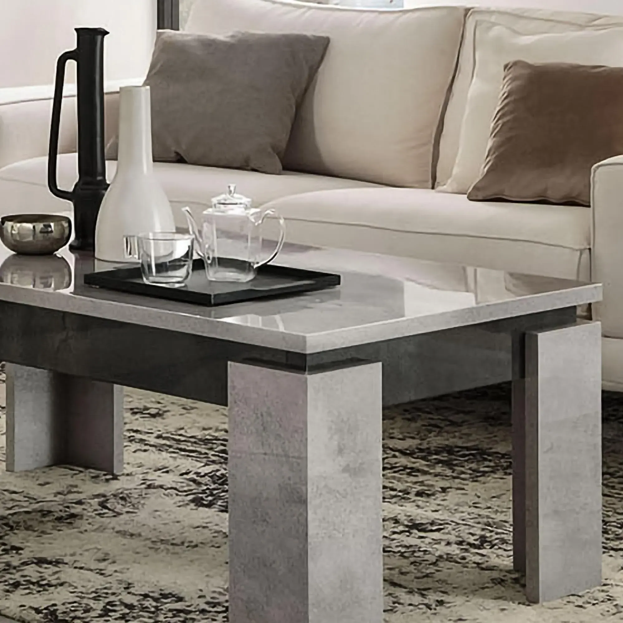 Milo Coffee Table - Grey, Particle Wood