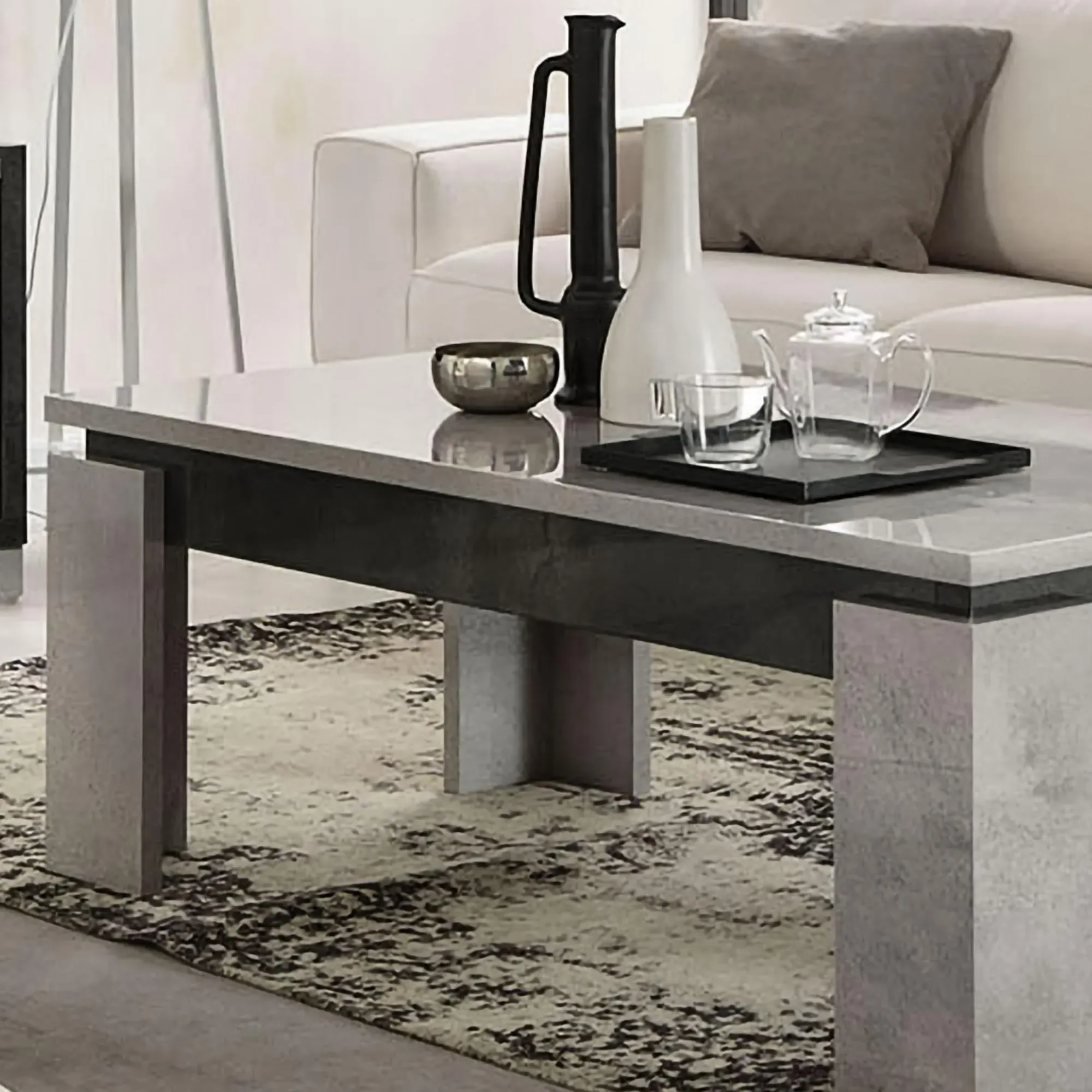 Milo Coffee Table - Grey, Particle Wood