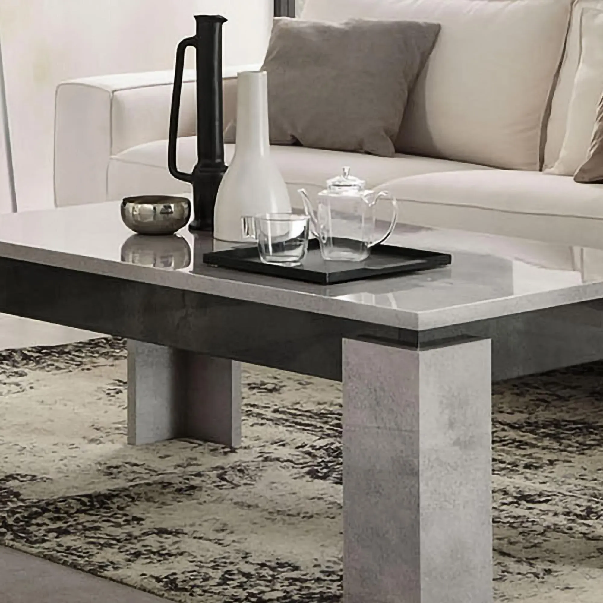 Milo Coffee Table - Grey, Particle Wood